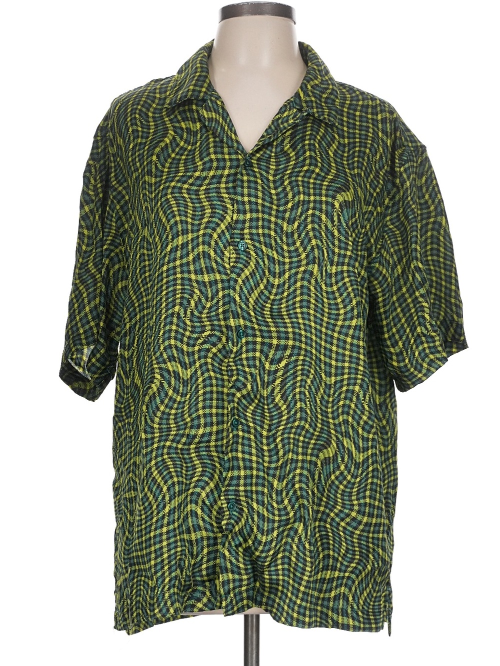 Urban Outfitters Retro Funky Pattern Button Down Shirt